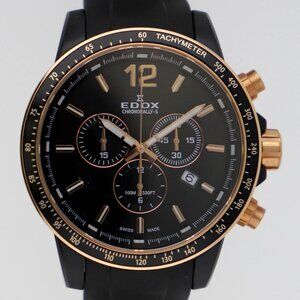 EDOX Watches Gold Plated/Stainless Steel/rubber Quartz